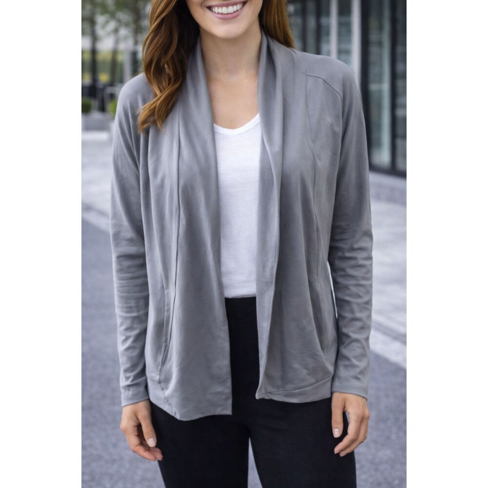 Colosseum Training Jacket Gray Long Sleeve Open Front Pockets L